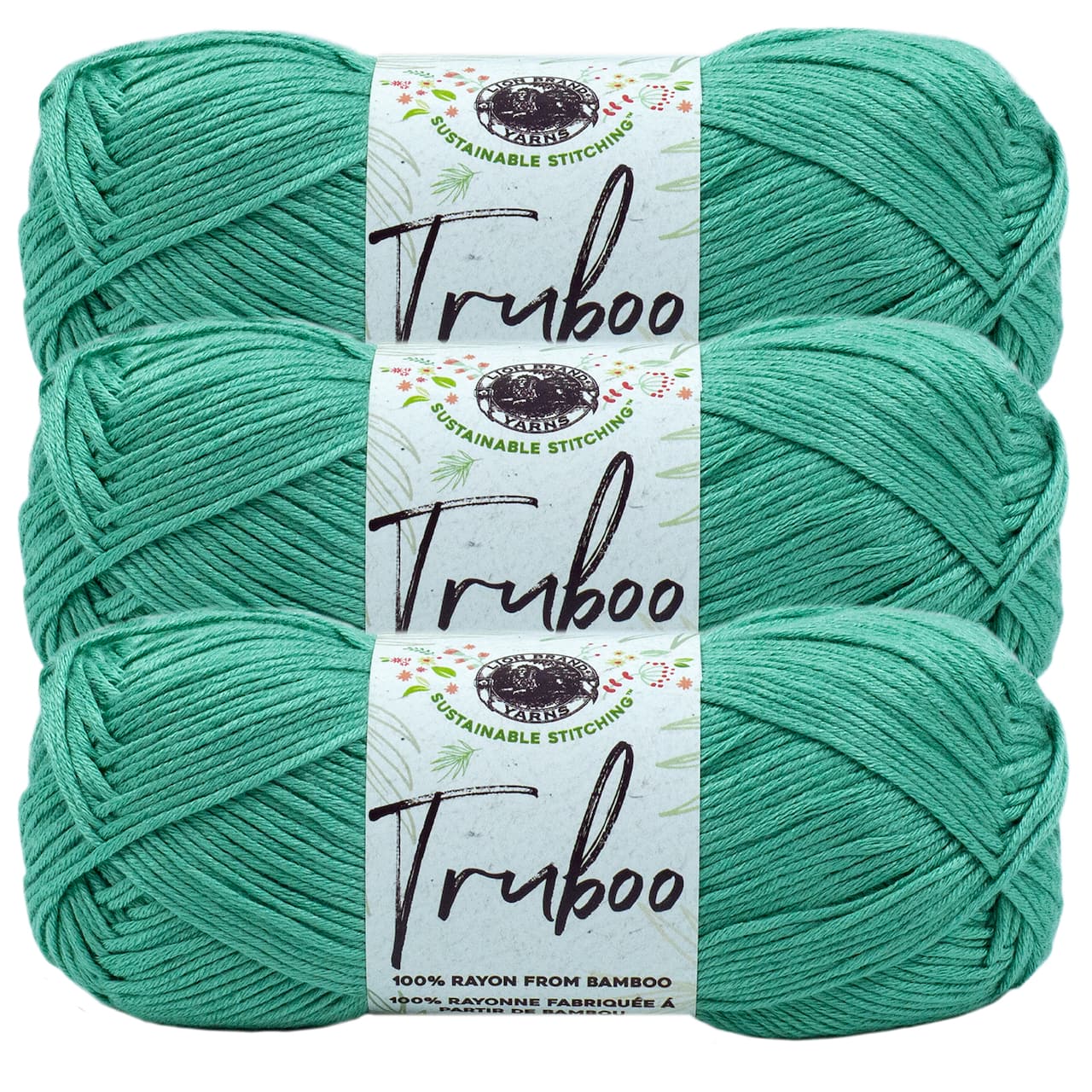 3 Pack Lion Brand® Sustainable Stitching™ Truboo Solid Yarn